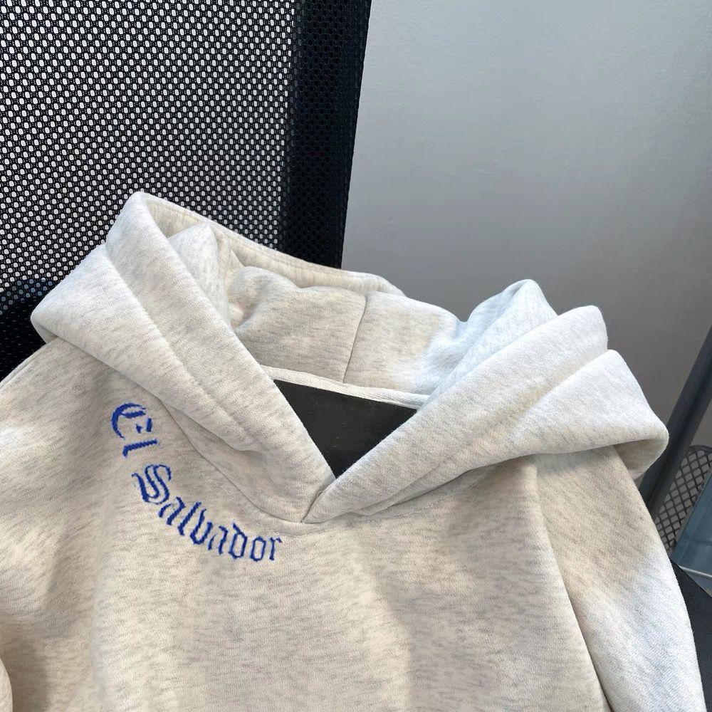 Unisex High-End Retro Oversized Hooded Sweatshirt - Autumn/Winter High Street Hip Hop Fleece Jacket