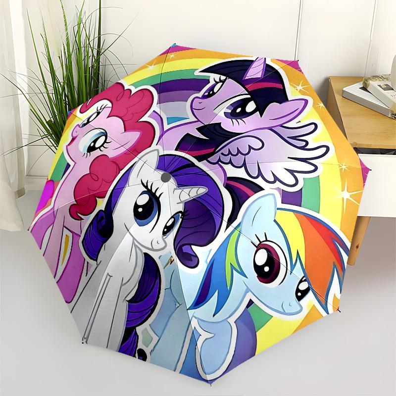 

Rainbow Dash, Twilight SparkleThemed Automatic Opening and Closing Umbrella 8 Ribs, Suitable for Leisure and Going Out, Outdoor Accessory,