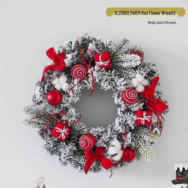 Creative Christmas Door & Window Wreath - Rattan Wall Hanging Ornament for Holiday Decor
