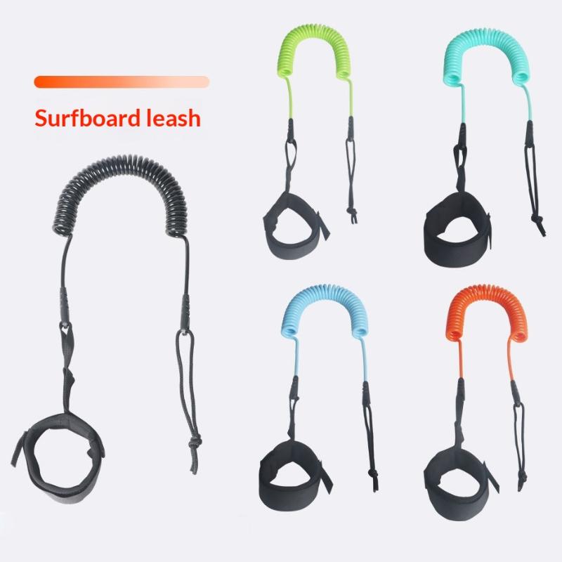 1Pc Surf Sup 10 Feet Ankle Leash Surfing Elastic Coiled Stand UP Paddle Board Leg Rope Surfboard Ankle Leash Surfing Accessories