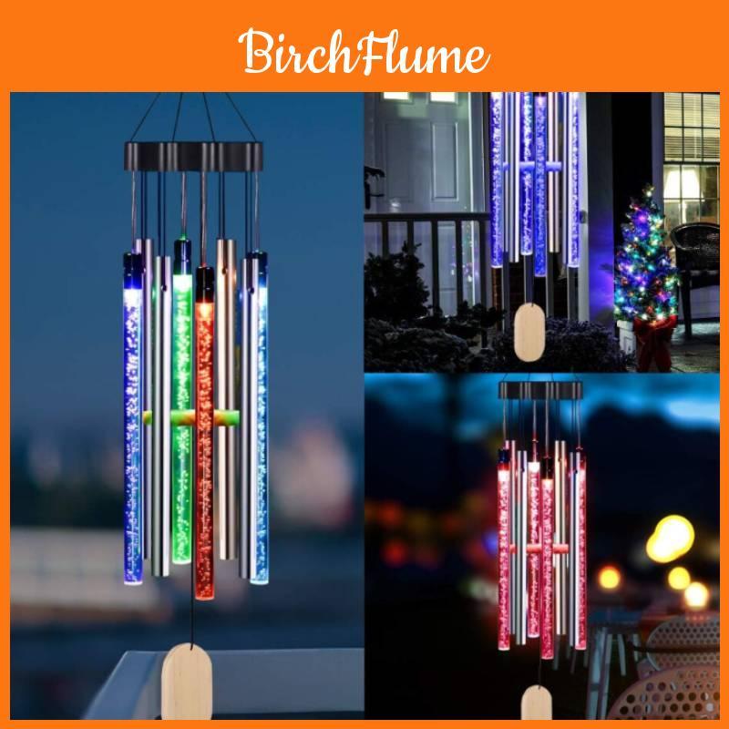 Solar-Blasen-Windspiel-Licht mit LED-Beleuchtung für die Außendekoration im Garten