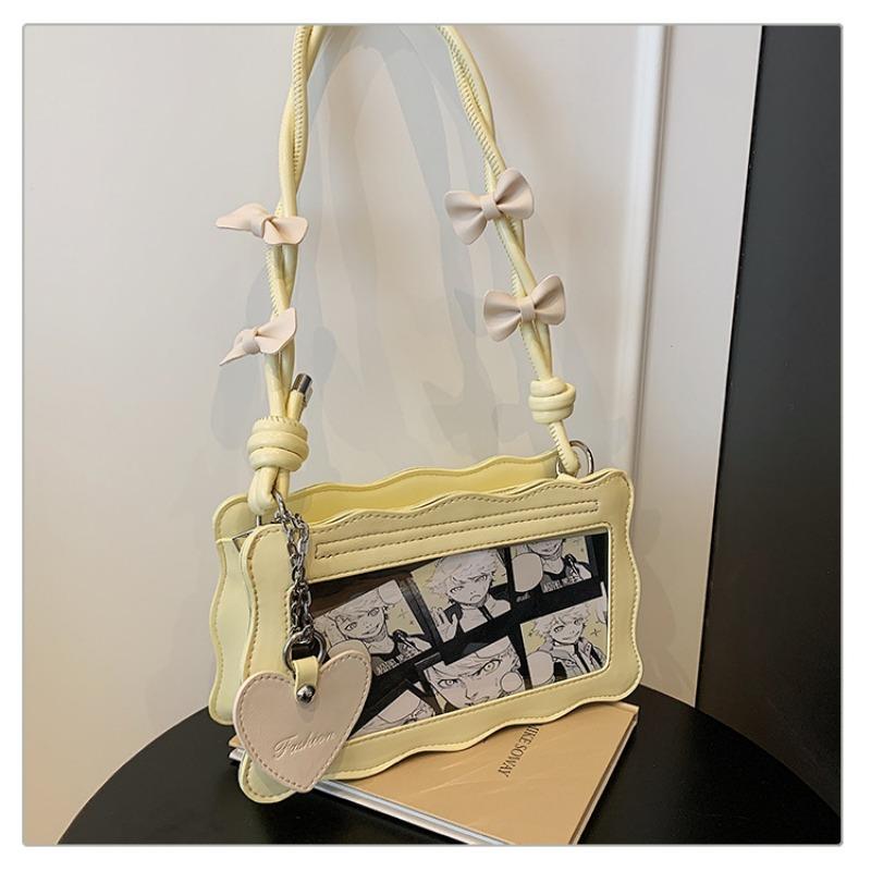 New Small Crossbody Shoulder Bag Transparent Two-dimensional Small Food Allowance Daily Commute Bar Leisure Backpack