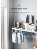Punch-Free Aluminum Kitchen Wall Organizer: Multifunctional Rack for Utensils, Knives, Seasonings, and Chopsticks
