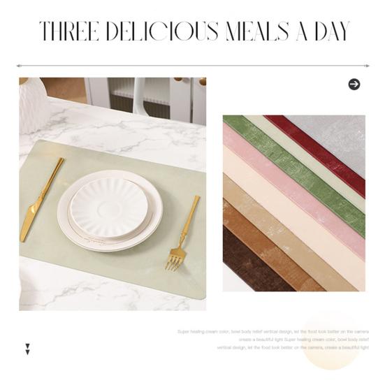 Reusable Placemats Heat Resistant Non-Slip Table Mats Wear-Resistant Stain-Proof Insulating Mats for Home Kitchen Dining Anti-Scalding Pads