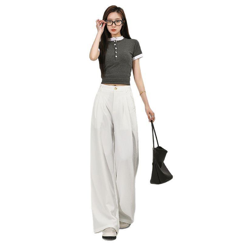 

Костюмные брюки для женщин Весна Высокая талия Свободные облегающие брюки для женщин Повседневные широкие брюки для женщин Весна Повседневные брюки для женщин Весна XL