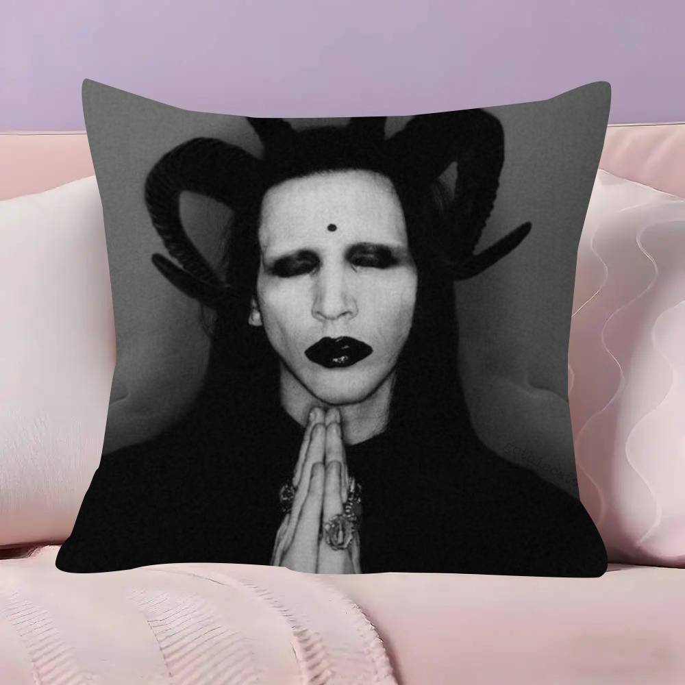 Classic Rock Band M-Marilyn M-Manson Cushion Cover Decorative Pillow Sofa Home Decor case pillow cases