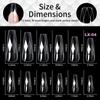 Luxury Diamond Almond Press On False Nail Tips Classic Trapezoidal Full Cover Soft Fake Nails Extension DIY Manicure Salon Tools