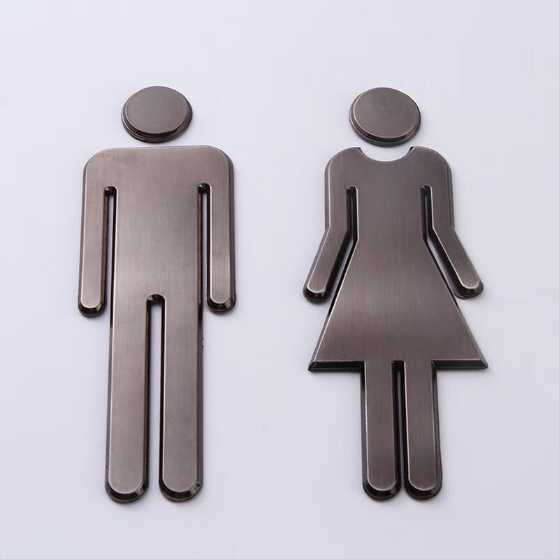 Moufou Stainless Steel 3D Restroom Sign