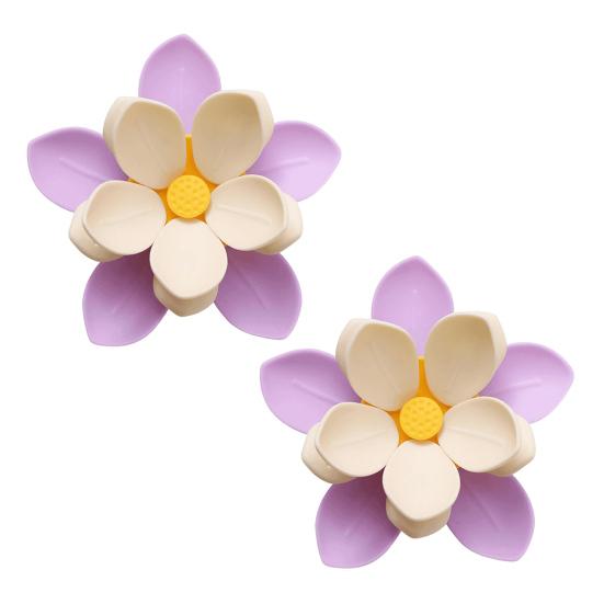 Clip Double-Layer Flowers Magnetic Fridge Magnets Snack Bag Sealer