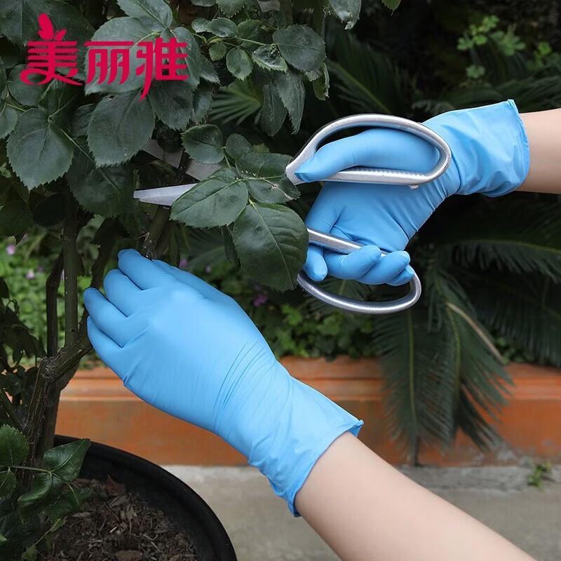 Meiliya Jednorázové zesílené PVC nitrilové rukavice