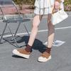 Versatile Fluffy Shoes Heightened Thick-soled Warm Women's Casual Shoes Cowhide Velvet Velcro Women's Cotton Shoes