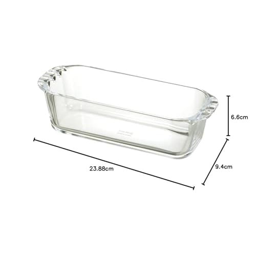 HARIO (Hario) Japanese-Made Heat-Resistant Glass Pound Cake Mold, 850ml, BUONO kitchen HPND-85-BK, Set of 6