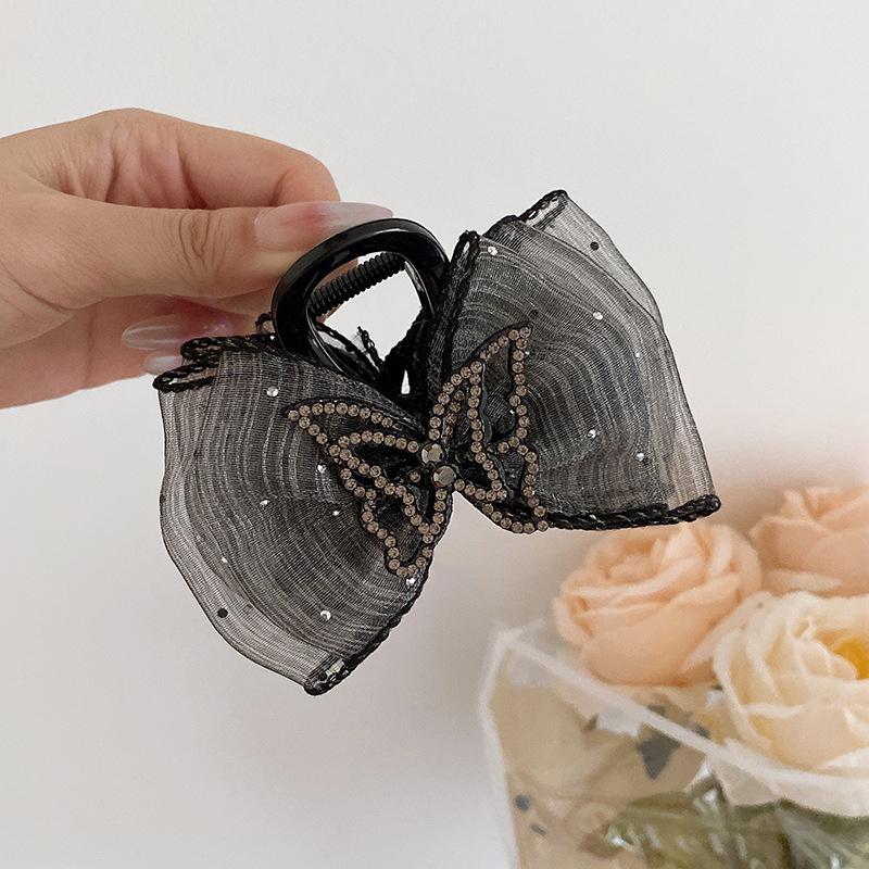Butterfly Grab Clip For Women Temperament Elegant Mesh Hair Clip  Hair Accessories