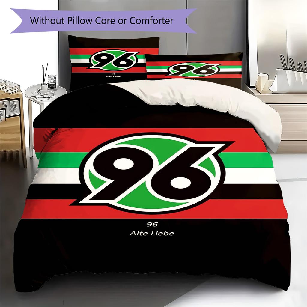 Hannover 96 Pattern Bedding Set Quilt Cover Pillowcase Home Decor Gift (1 * duvet cover + 2 * pillowcase, without core)