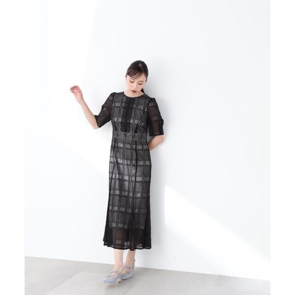 Jill by Jill Stuart Women's Lace Mermaid Casual Dress, Black