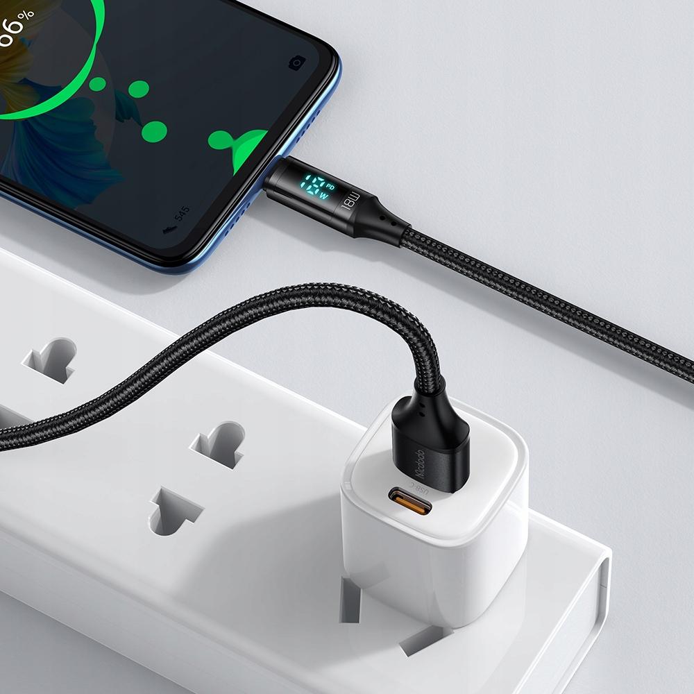 Mcdodo Digitální Pro Qc 4.0 Micro USB 18W 1,2M černý telefonní kabel