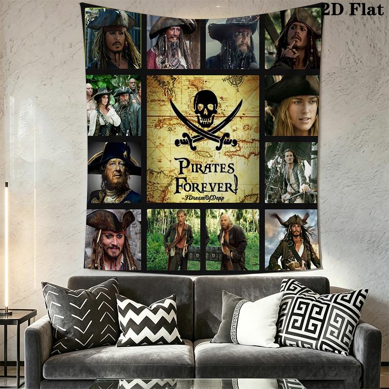 Pirates Caribbean Tidal Crown Tapestry Fashion Print Background Cloth Atmospheric Background Cloth Wall Decoration Wall Covering Decoration