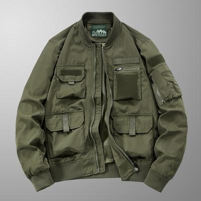 Giacca da giovane pilota da uomo Maglia da baseball da uomo Giacca funzionale multi-tasche Giacca a prova di tre elementi europea e americana Workwear