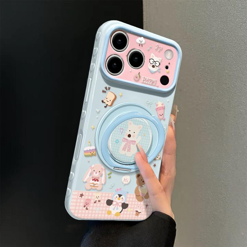 Plaid West Heights Bracket Is Suitable for Apple 11promax Mobile Phone Case Iphone11 Cute Cartoon 11 Large Window