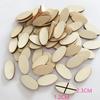 100 Pieces Rustic Wooden Oval Slices Supplies Cutout Decor Wood Plaques Blank for Thanksgiving Painting Writing Party Christmas