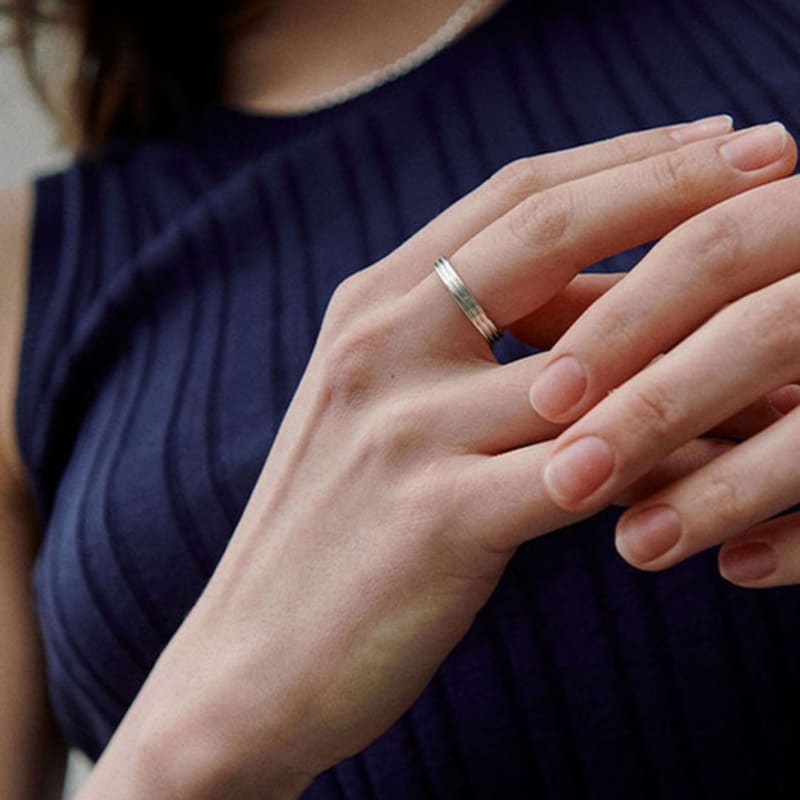 green [925 silver] Five.silver.204 / strong ring