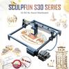 SCULPFUN S30 5W Laser Engraver Cutter, Automatic Air-assist, Replaceable Lens, 32-bit Motherboard, 410x400mm