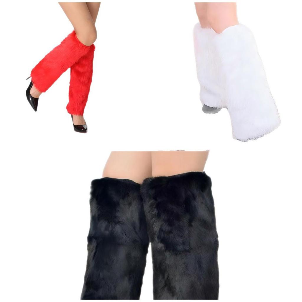 Karácsonyi Plüss Hosszú Lábmelegítők - Színpadi Előadás Jelmez Kiegészítők, Középvádli Zoknifedők