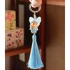 Chunsik Hanbok Blau Figur Quaste Riemen Schlüsselanhänger Koreanischer Traditioneller Charme
