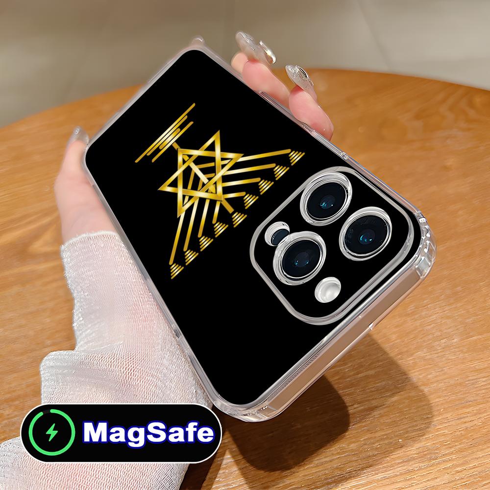 Jewish Hanukkah Mobile Phone Case for iPhone 17 16 15 14 13 12 11 Air Pro Max Plus Mini Magsafe Clear Colorful Cover Luxury