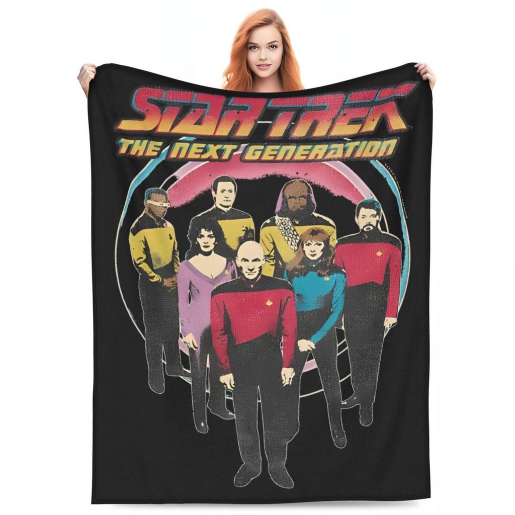 Stars Treks Groups James Blankets Coral Fleece Plush Spring Autumn Starfleet Movie Breathable Lightweight Throw Blanket Throws