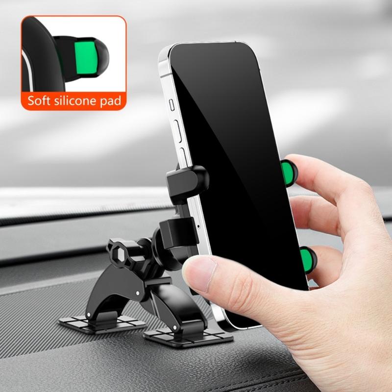 Universal Vehicle Phone Holder With 17mm Ball Head Base Heat Resistant ABS Construction For Secure Positioning