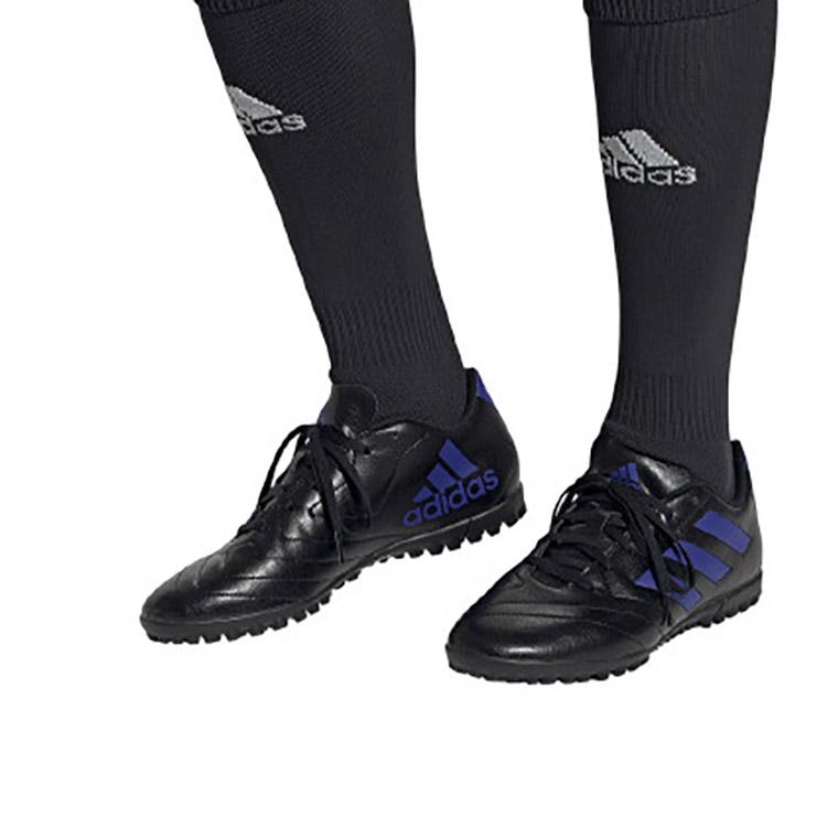 Adidas Goletto 7 VII Lightweight Lace-Up TF (Rubber Studs) Firm Ground Artificial Turf Non-Slip Soccer Shoes Men Soccer Shoes Black Blue FV8705