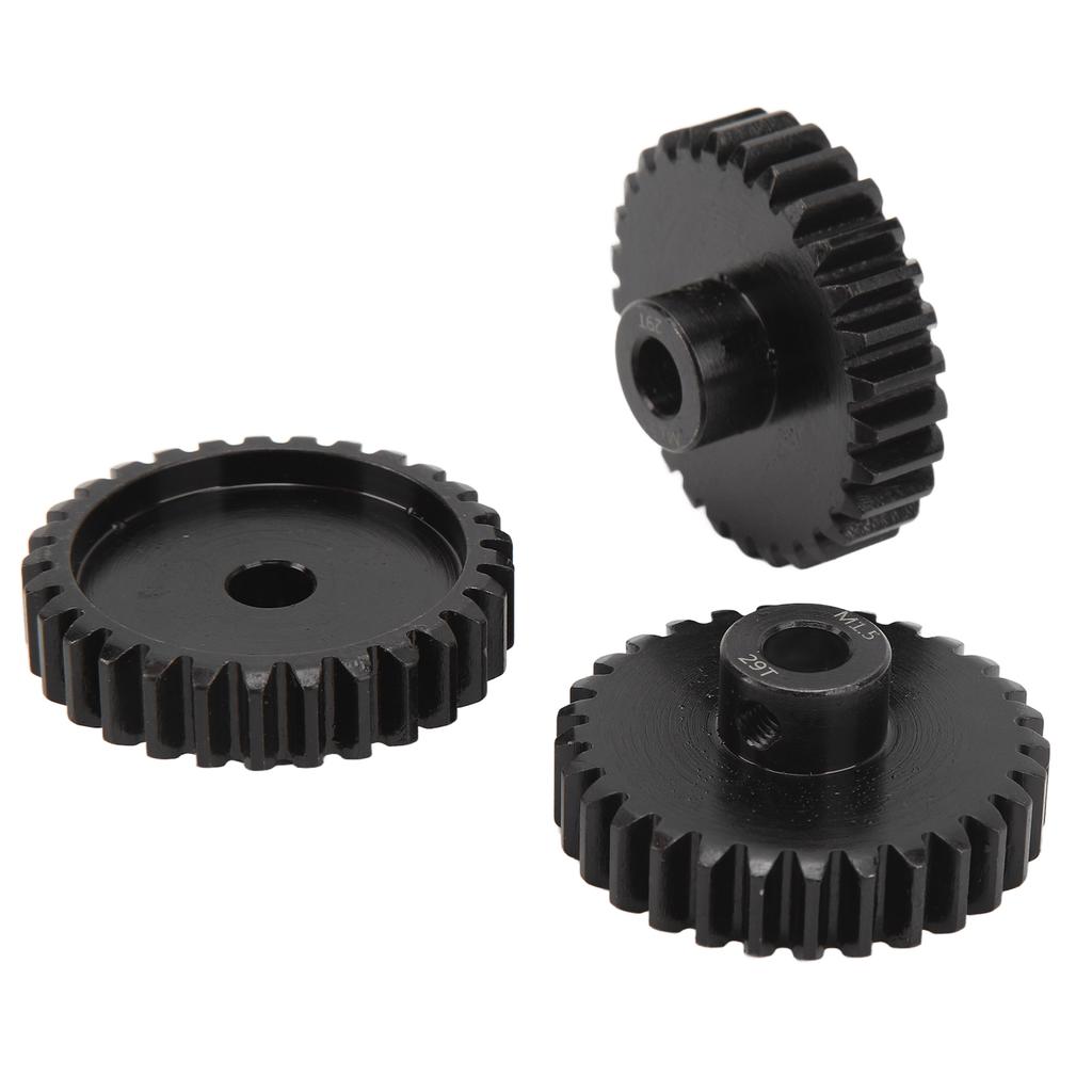 Pinion Gear Steel Black M1.5 Pinion 8mm Reduce Noise Motor Gear Set for 1 5 1 8 1 10 Proportional Remote Control Car 29T