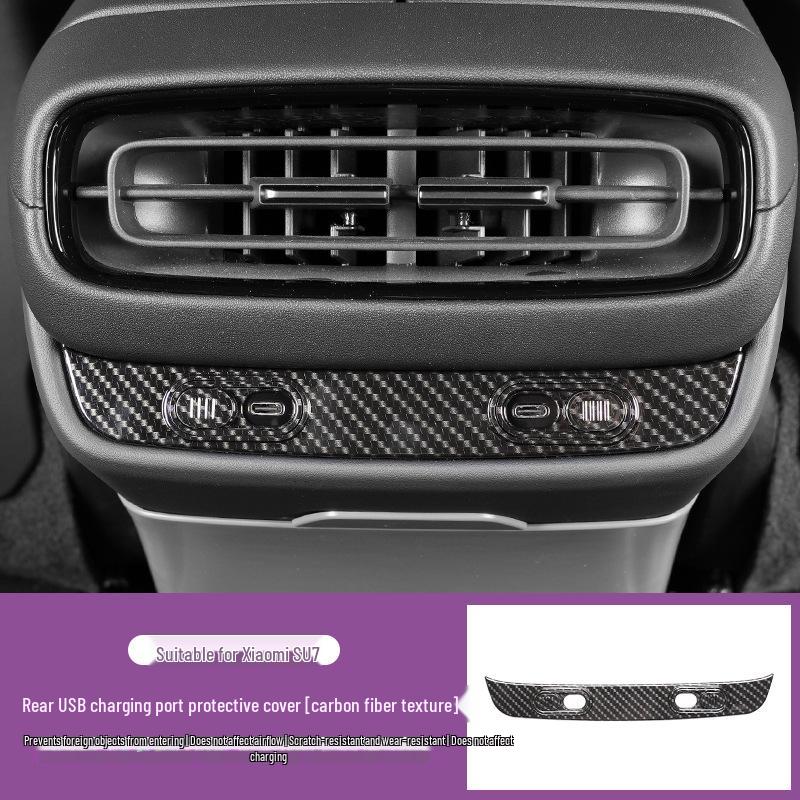 Xiaomi SU7 Rear Seat Fridge & Air Vent Cover with USB Port & Car Door Button Protector