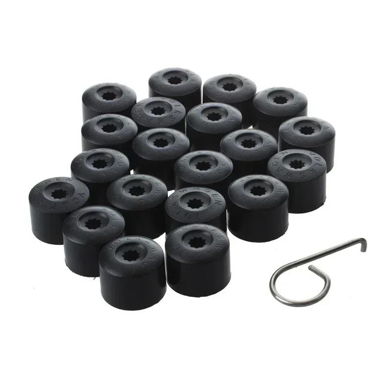 

20Pcs Car Wheel Cover Hub Nut Bolt Covers Cap 17mm Auto Tyre Screws Exterior Protection Accessories чёрный