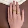 European and American Style Adjustable Gold-Plated Titanium Steel Ring for Women