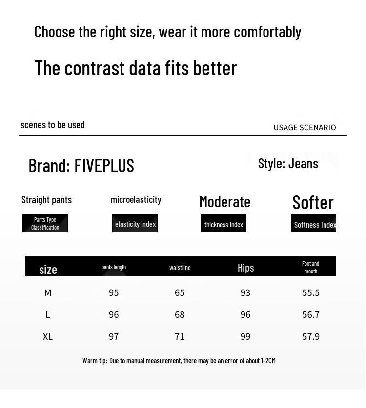 5+ Women's Thickened Warm Retro Wide-Leg Jeans