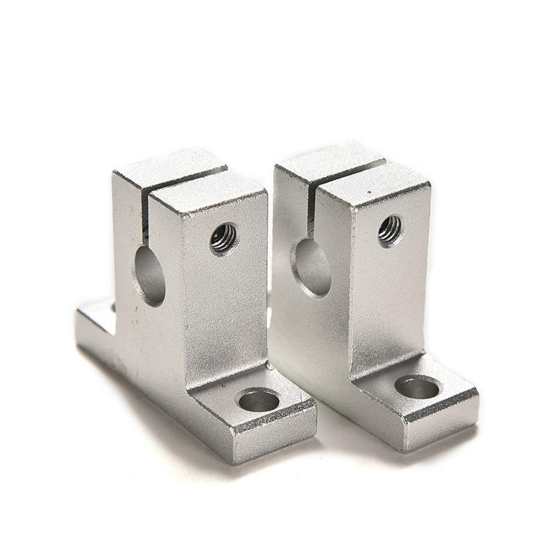 2 Pcs SK8 8mm Bearing CNC Aluminum Linear Rail Shaft Guide Support HI