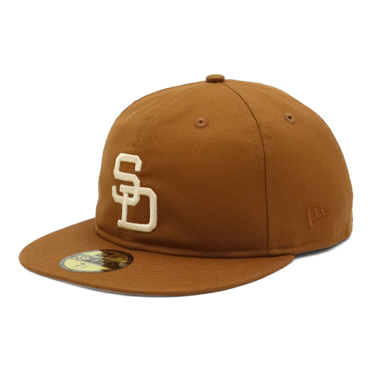 

New Era 59FIFTY Soft Buckram Sunburn SD Toasted Peanut 7 5950SB SADPADCO SUNBURN BRN Cap, 1/4 inch,