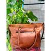 Women's Genuine Reliable Goat Leather Tote Shopping Handmade Bag