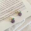 Elegant Purple Floral Pearl Earrings: Graceful Design & Versatile Style