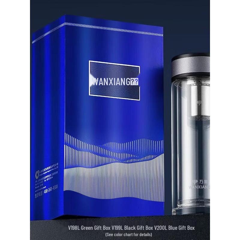 WANXIANG Heat-Resistant Double-Walled Glass Filter Mug with Lid