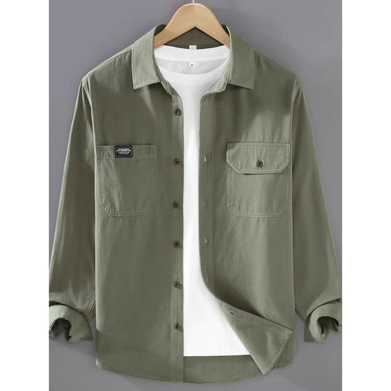 Autumn and Winter New Work Shirt for Men Long-sleeved Fashion Casual Loose Versatile Top