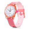 Q&Q SmileSolar (Q&Q Smile Solar) Solar-Powered Analog Watch with Matching Style, Waterproof Urethane Strap, RP26-007, Pink