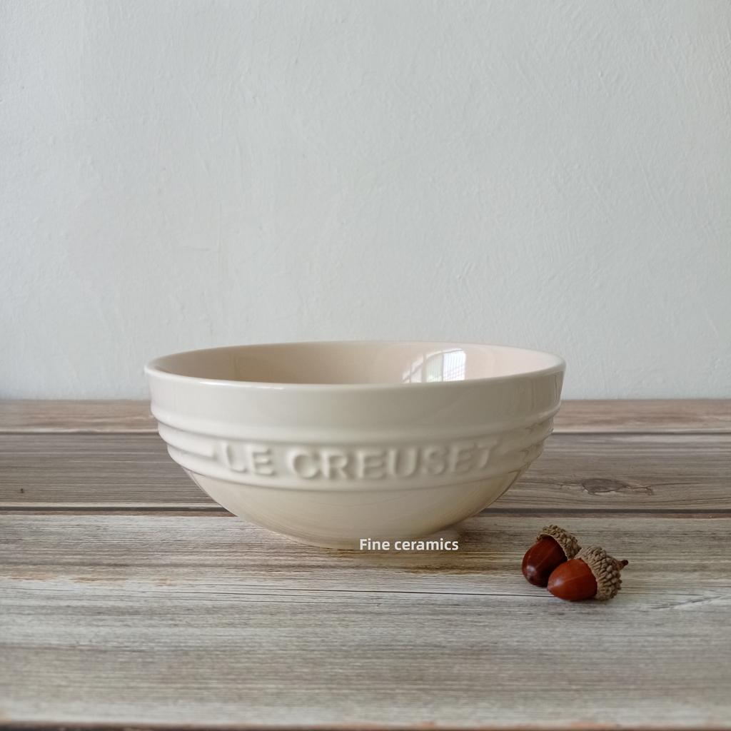 Le Creuset Cool Color Cerc Bowl for Salad Soup Noodles Fruit Rice Round Multifunctional Dining Utensils French Sle Daily...