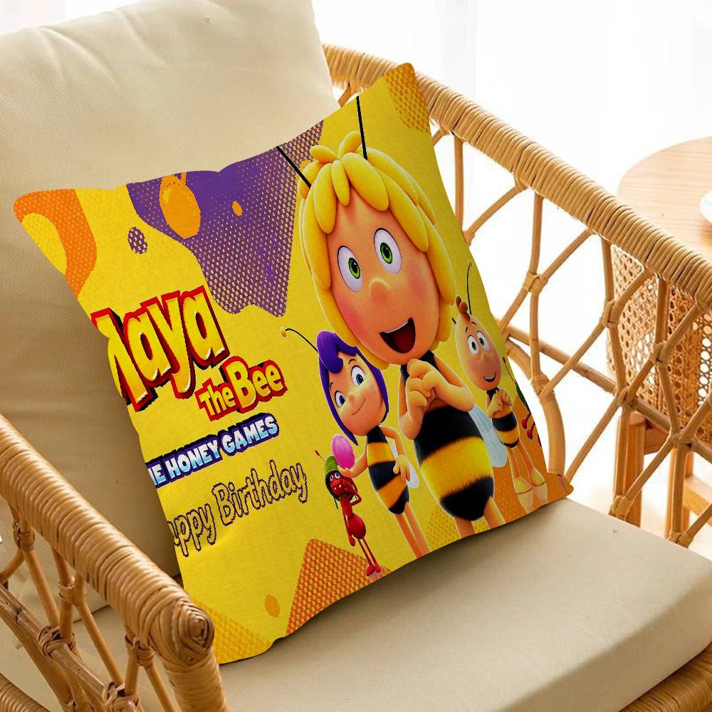 Cute Maya Bees Pillow Anime Pillow Sofa Bed Head Pillow Cover Cushion Cover Fashion