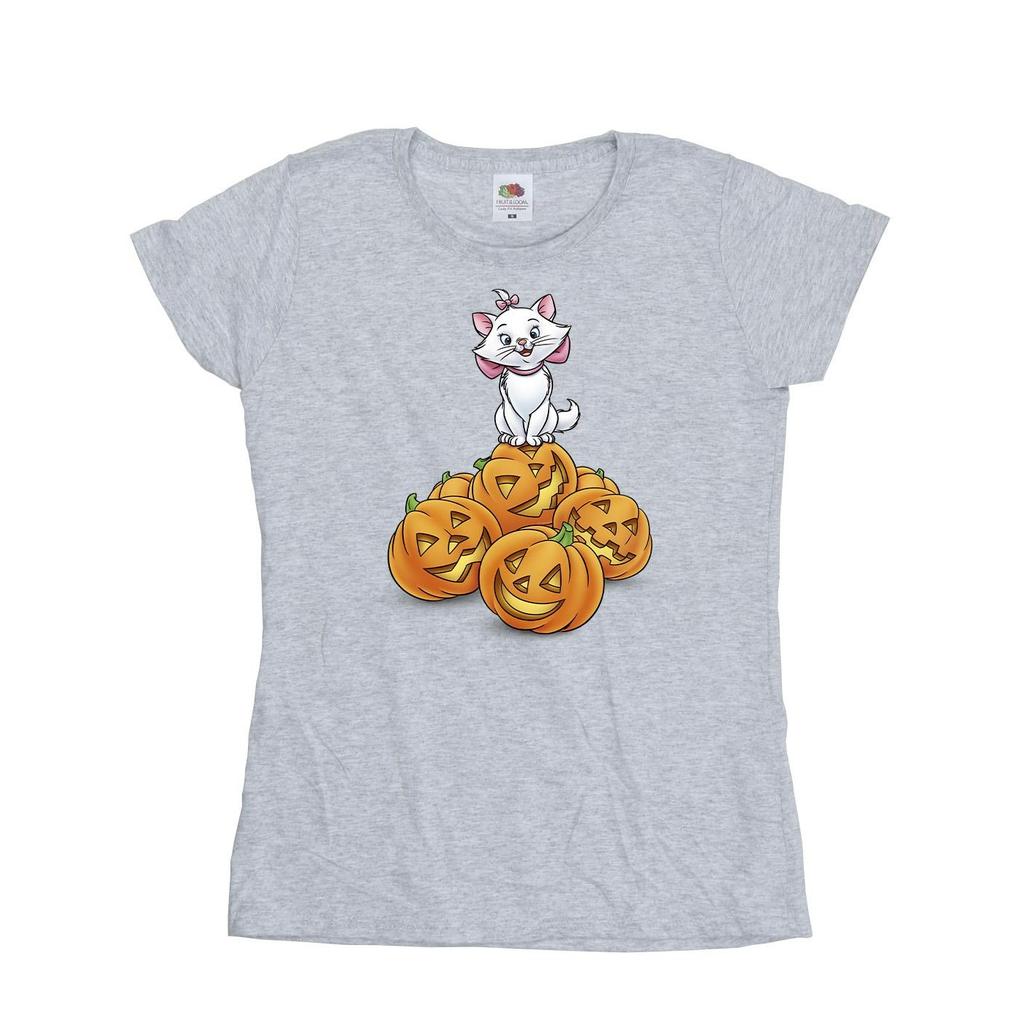 The Aristocats Womens/Ladies Marie Pumpkin Cotton Halloween T-Shirt