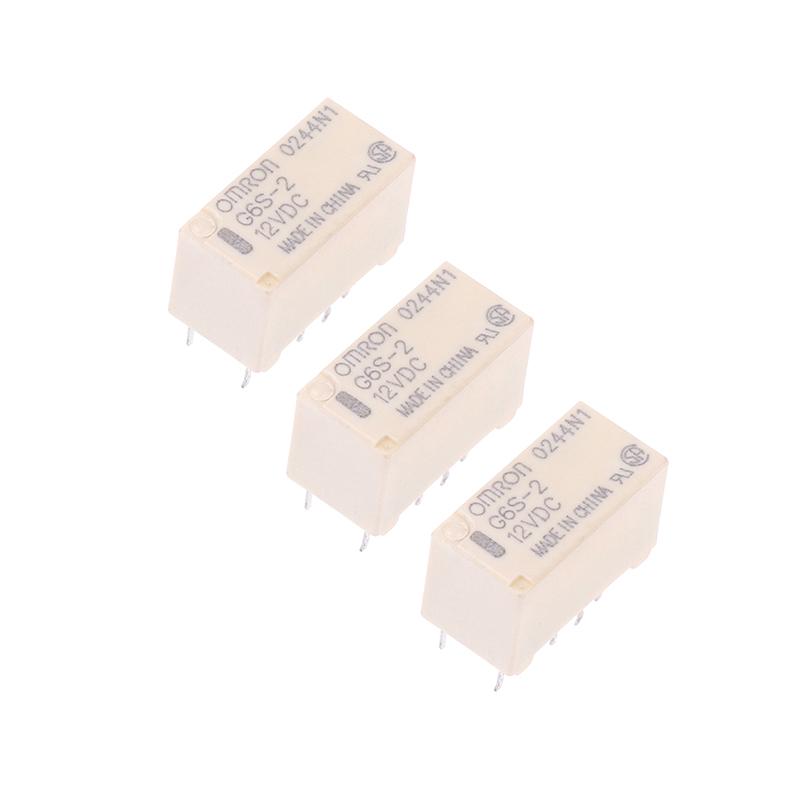 1 Pcs  G6S-2 5Vdc 12Vdc 24Vdc Signal Relay 8Pin Dc 5V 12V 24V 2A Mini Signal Switch Relays