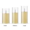 Flameless Candles Acrylic Pillar Candle Soft Light Battery Operated Flickering Candle for Romantic Ambiance
