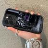 Custodia in Silicone Morbido Nera alla Moda con Design di Auto Sportiva per iPhone 17 16 Pro Max 15 14 13 12 11 Pro Max 16E 17Air X XR XS Max